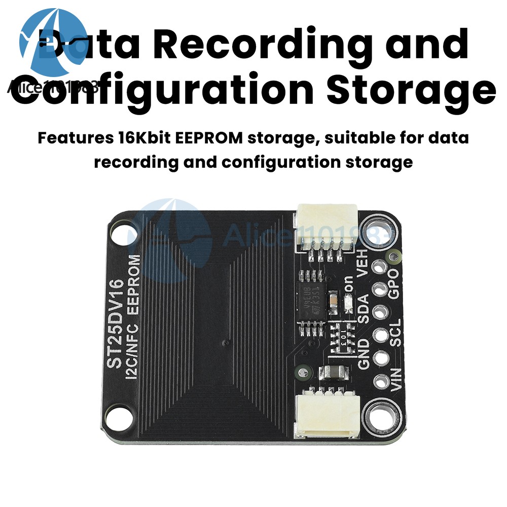 ST25DV16K I2C RFID Dynamic Tag Module Compatible with STEMMA QT/Qwiic Interface
