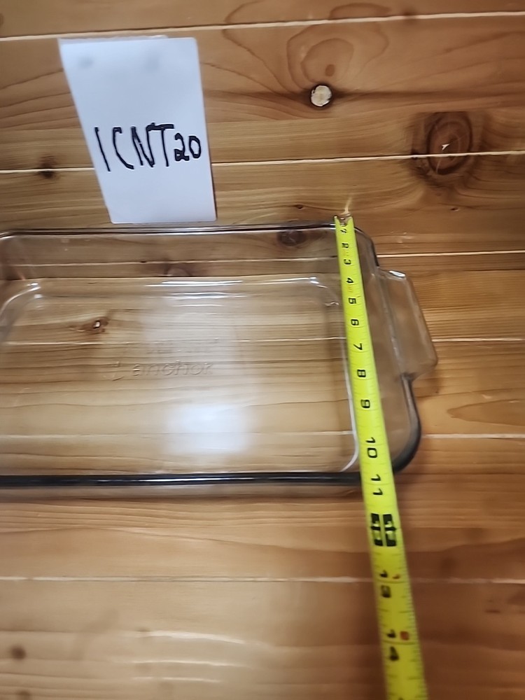 Anchor Hocking Oven Basics 4.8 Quart Glass Baking Dish Rectangular Used 1cnt20