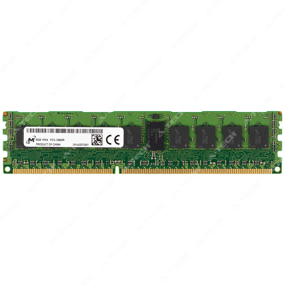 Micron 8GB 1Rx4 PC3-12800R RDIMM DDR3 1600 ECC REG Registered Server Memory RAM