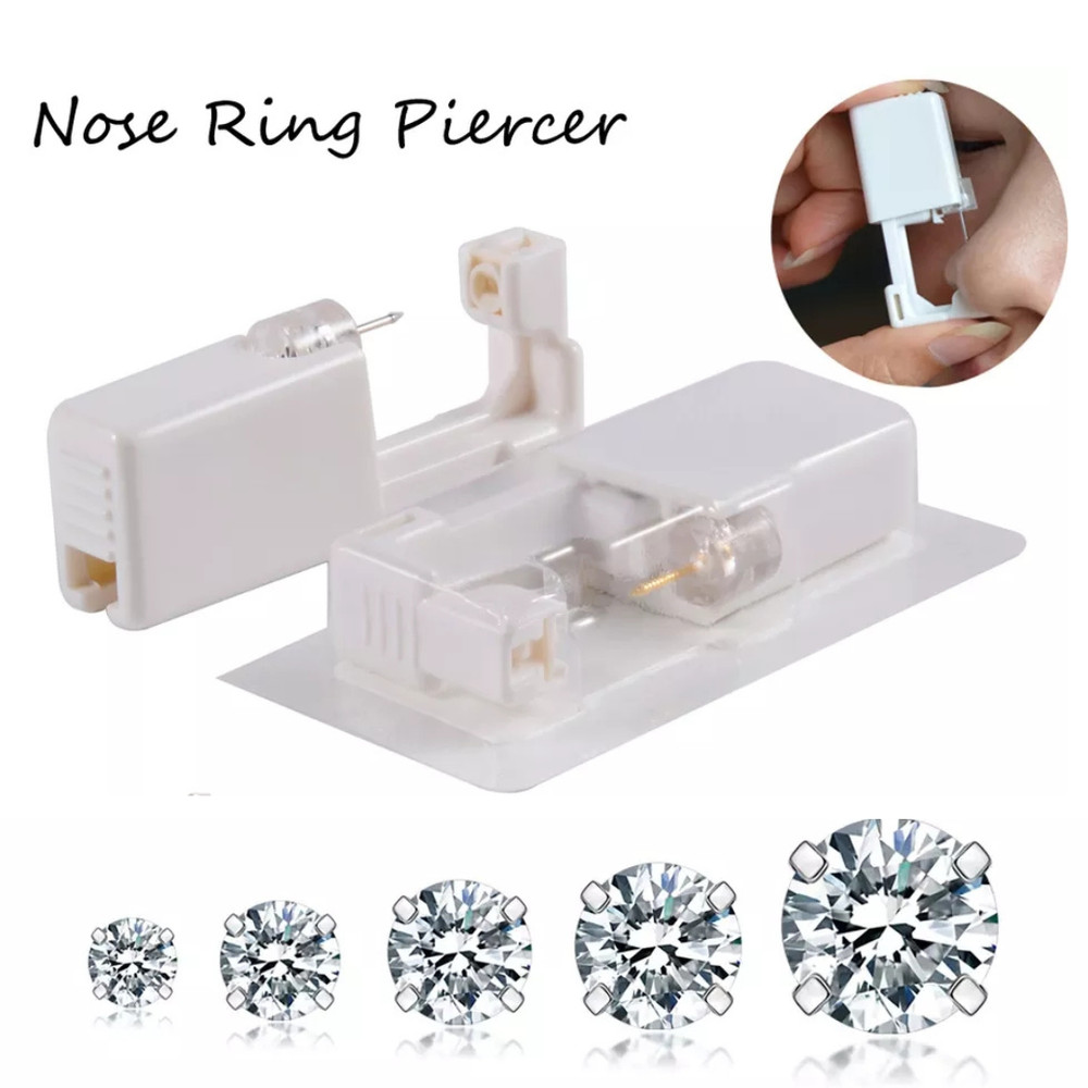 2 Pack Self Ear Piercing Gun Disposable Self Ear Piercing Kit Safety Earring