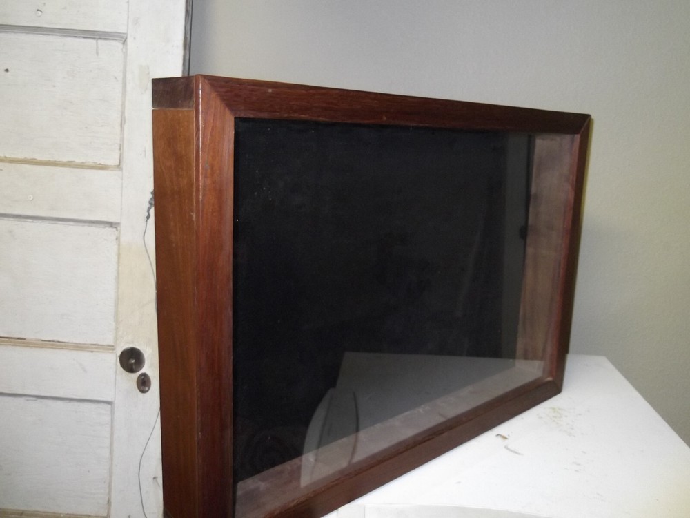 Handmade Solid Black Walnut Display/Shadow Box. 26"x18.5" Plexi Front.