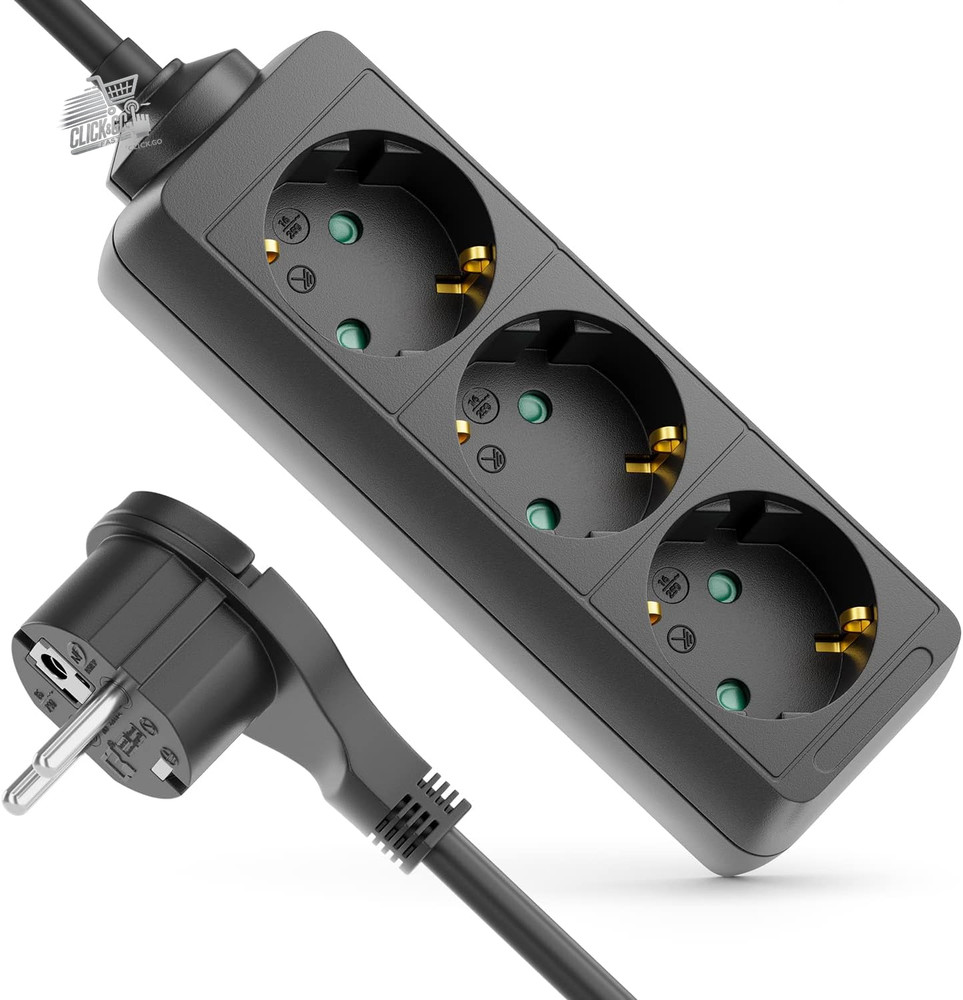 3 Outlet Compartments With Flat Connector Electrical Cable for Inter