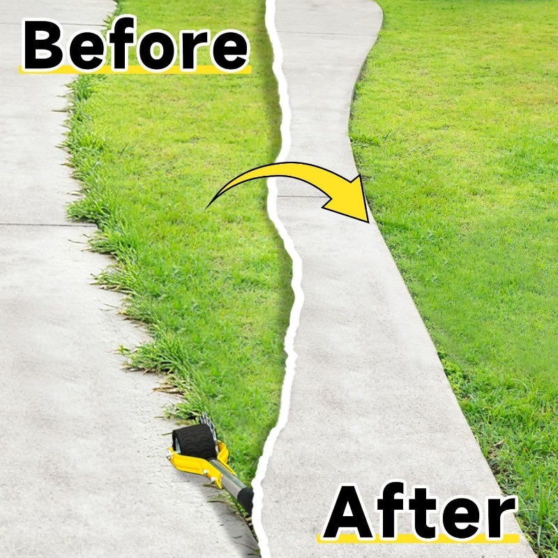 75" Manual Lawn Edger w/ Extra-Wide Wheel Adjustable Handle