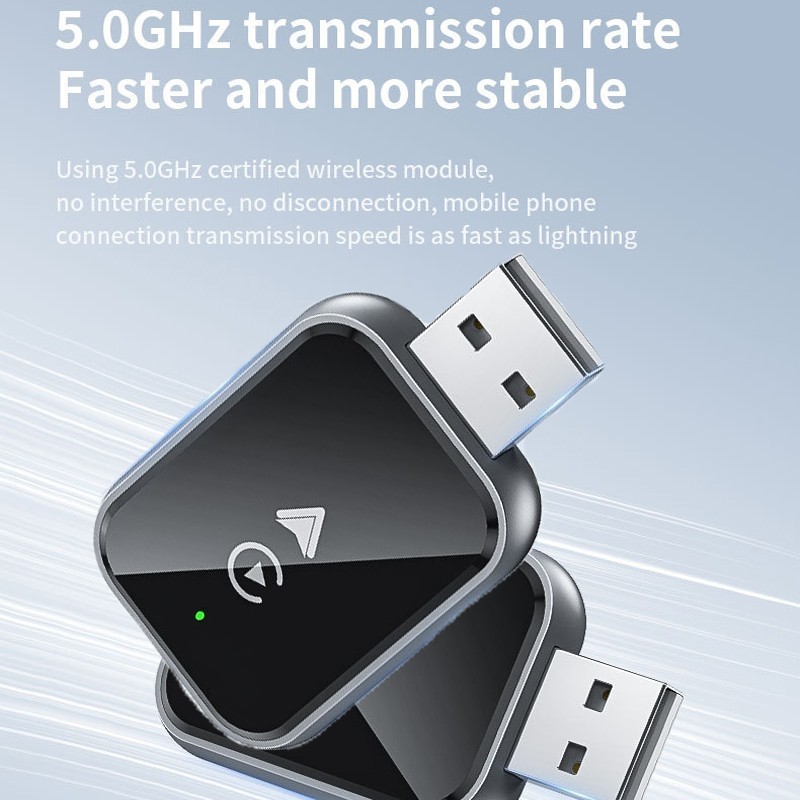 USB Wireless CarPlay Adapter For Apple iPhone Wireless Android Auto Dongle 5G/US