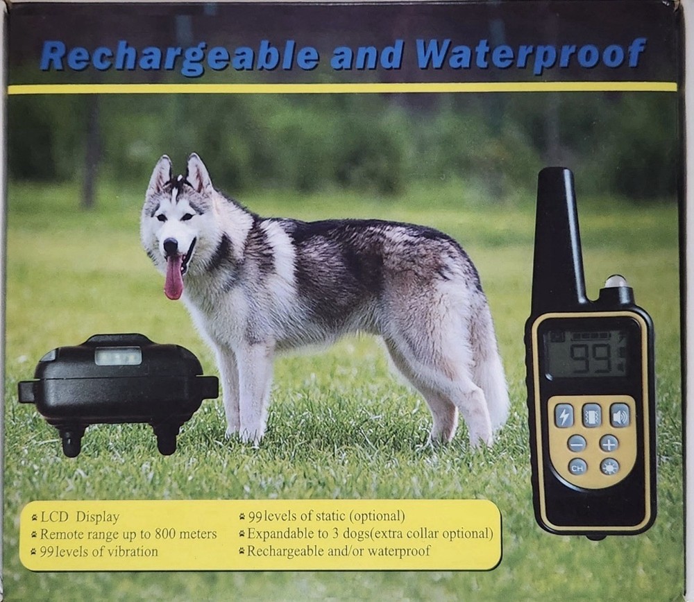 Dog Training Collar - 800M Range - Rechargeable & Waterproof