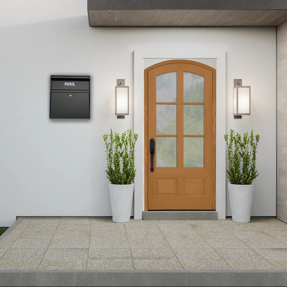 Rainproof Wall Mount Mailbox with Outgoing Mail Flag and Holder Locking Mailbox