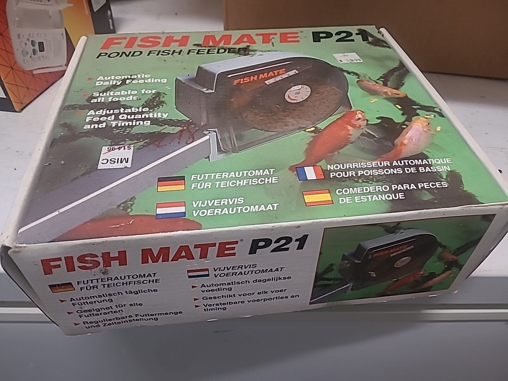 Ani Mate Automatic Pond Fish Feeder, Black
