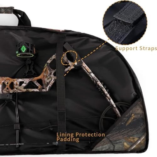 Lightweight Soft Compound Bow Case with Arrow Pocket & Backpack Straps