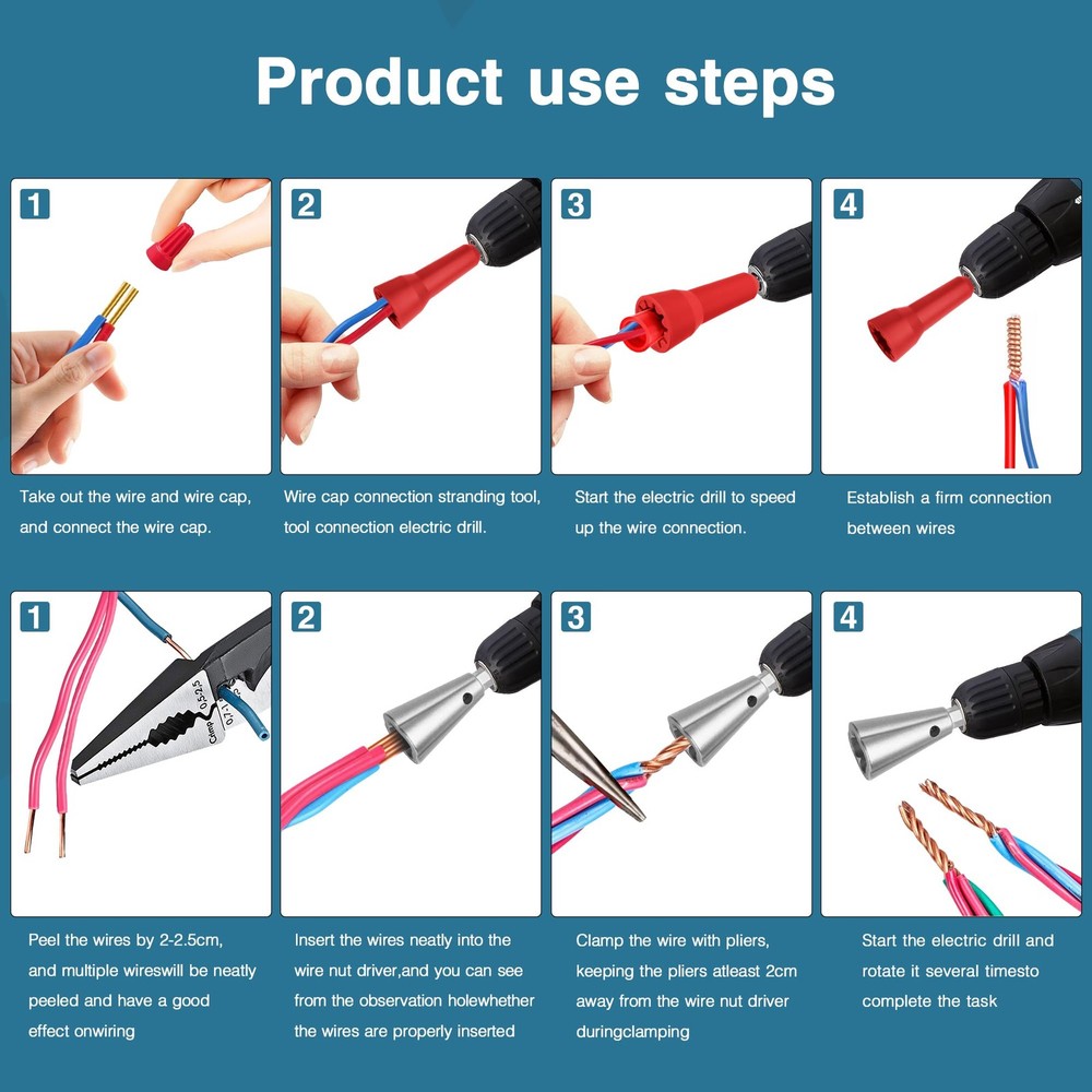 Wire Nut Twister,Wire Twisting Tool,Wire Twiter for Drill,Spin Twist...