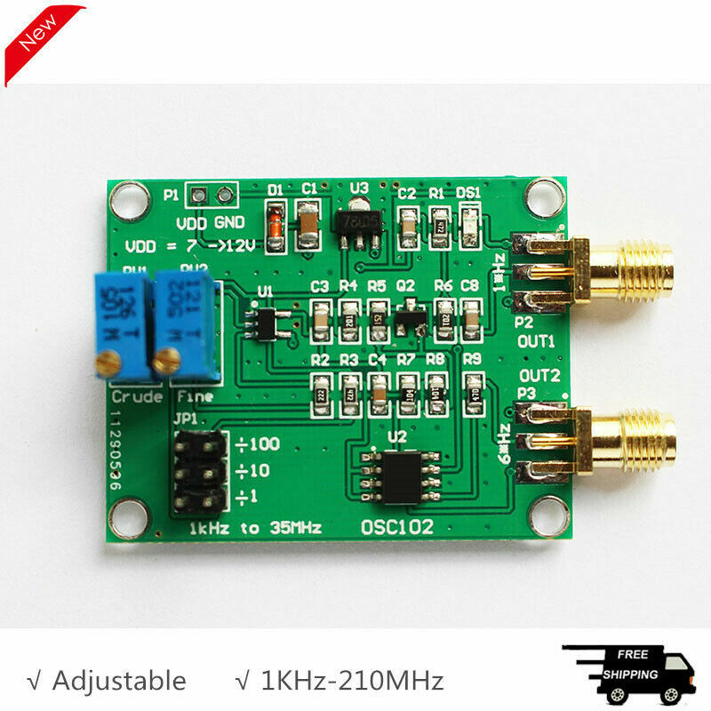 1KHz-210MHz RF Generator Module Precision Adjustable RF Signal Generator