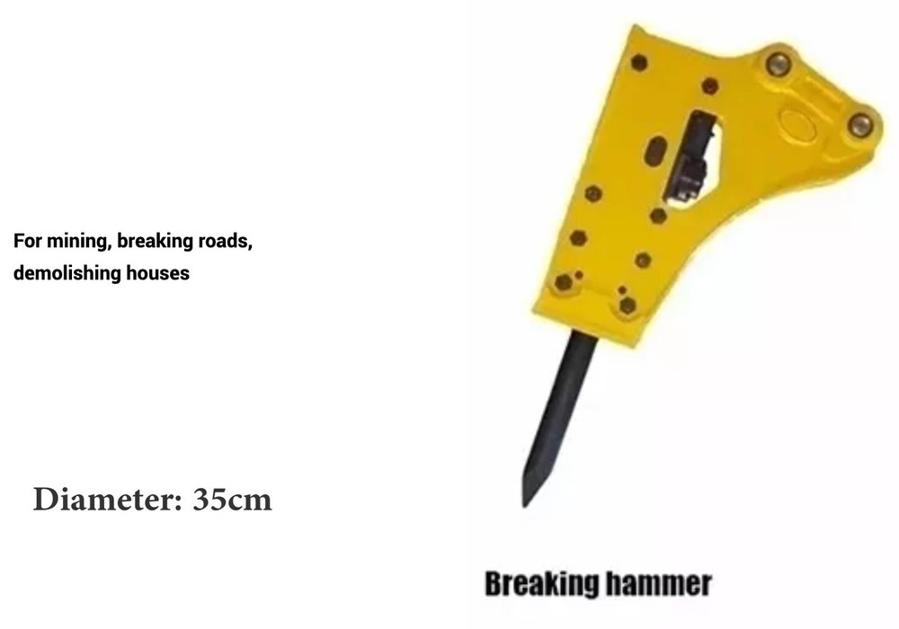 Break Hammer Attachment for Typhon Mini Excavators Digger Bagger Track Crawler