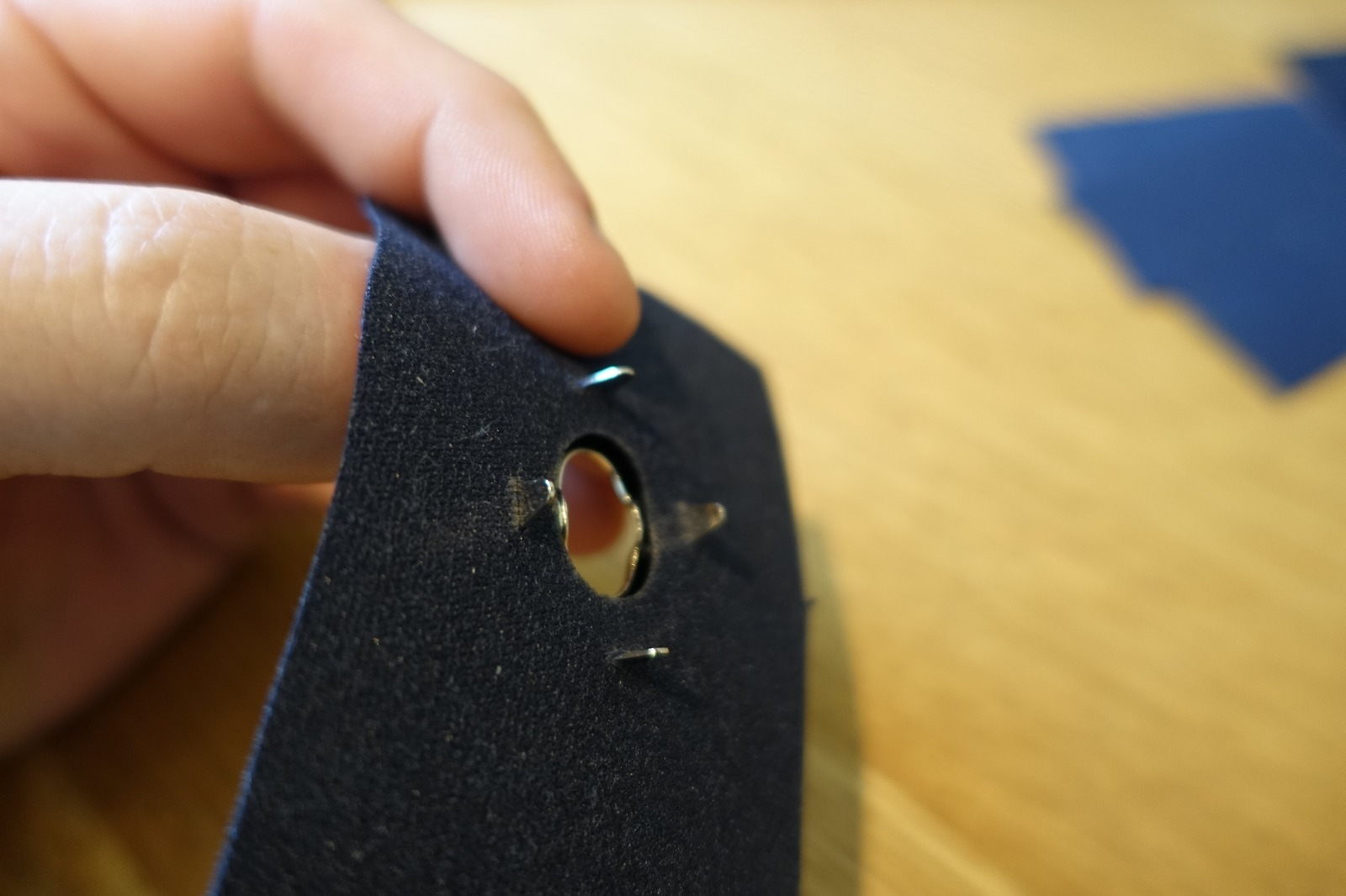 Turn button / common sense fastener hole punch cutting tool by J Clarke Marine