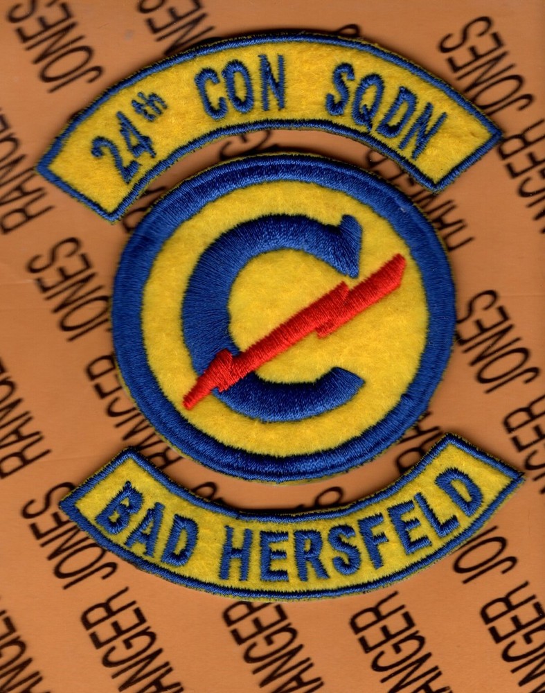 US Army 24th Constabulary Squadron BAD HERSFELD GERMANY patch tab set