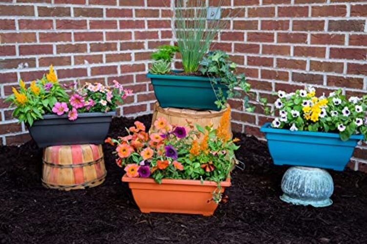 Rectangle Planter Box Indoor/Outdoor Rectangular 16 Inch Bora Bora Blue
