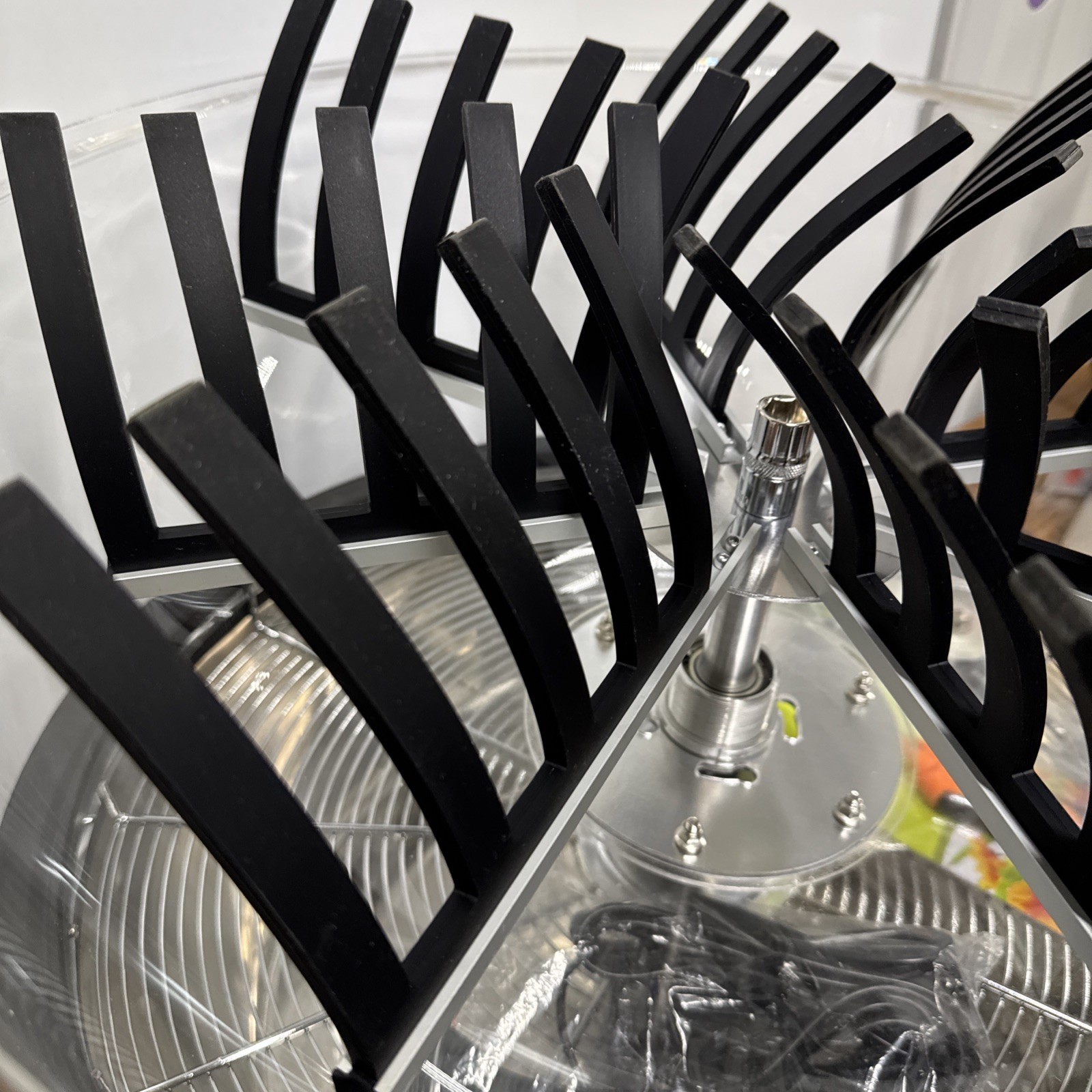 24" Hydroponic Spin Bowl Trimmer Electric Hand Spin Reaper Wet Dry Bud Trim