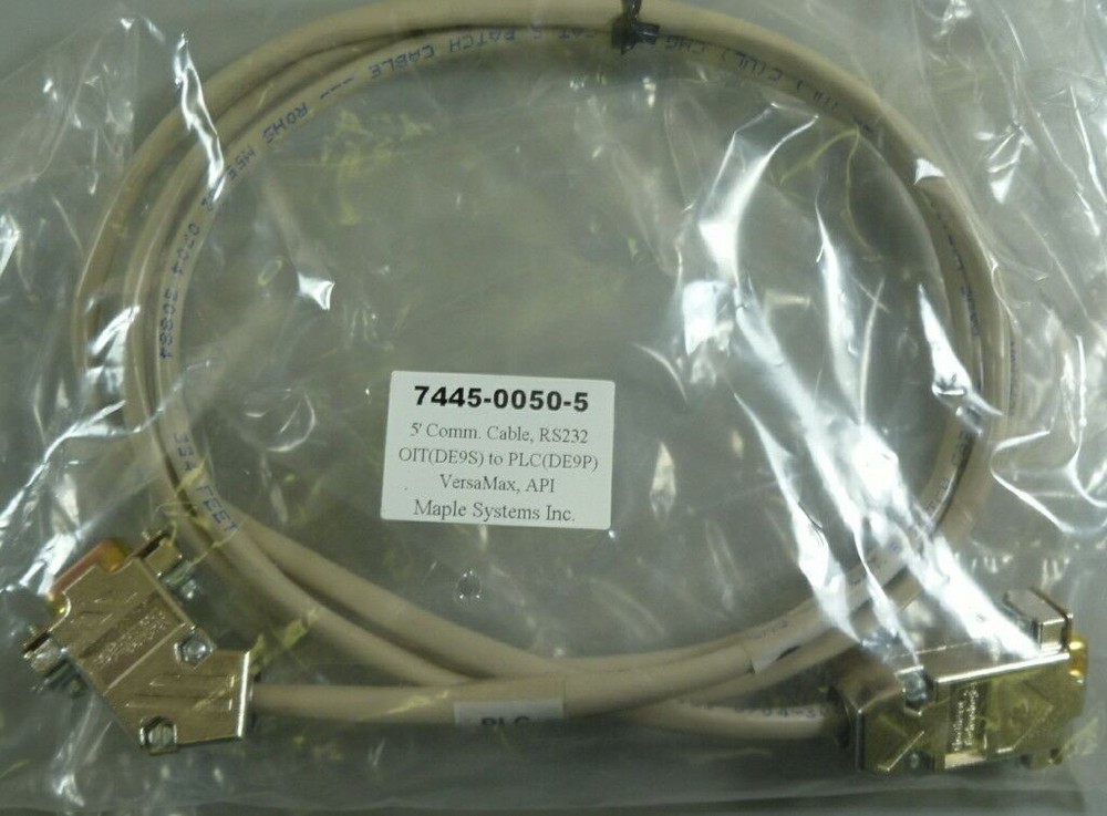 Maple Systems 7445-0050-5 VersaMax API OIT(DE9S)/PLC(DE9P) 5' Cable RS232