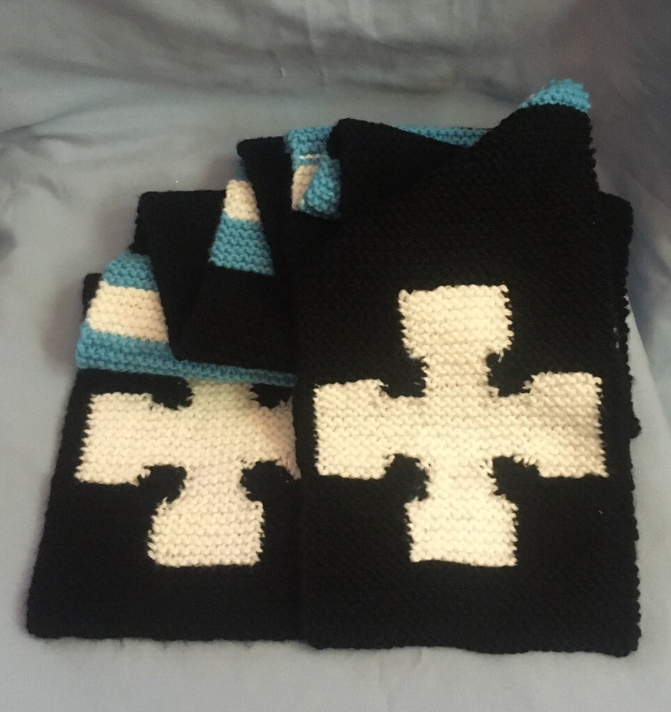 Fire Force Hand Knit Stole Style Scarf, Artisan Made