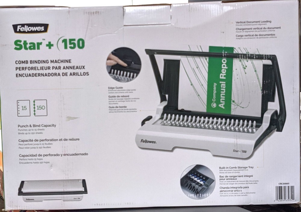 Fellowes 50065 Manual Comb Binding Machine