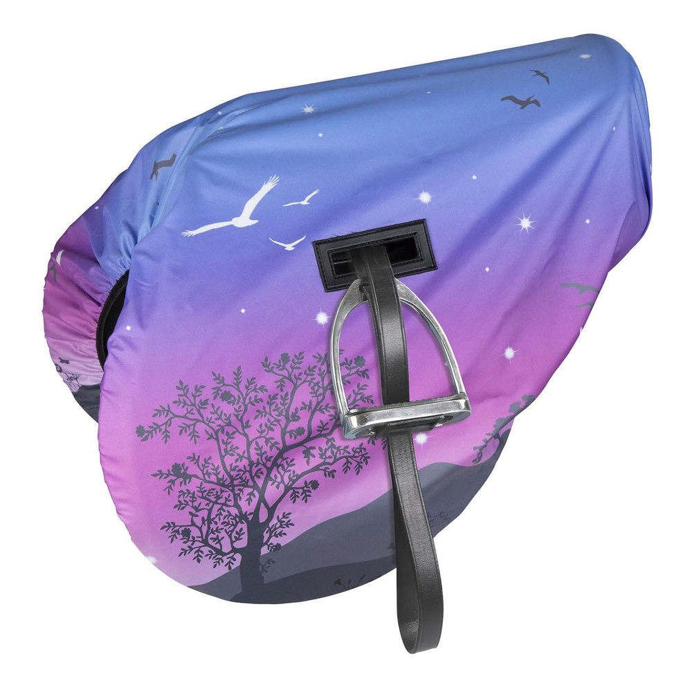 Patterned Waterproof Saddle Cover Color: Spring Morning