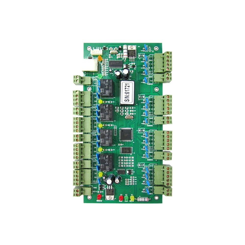 TCP/IP Four 4 Door power supply iron box Access Controller DC12V