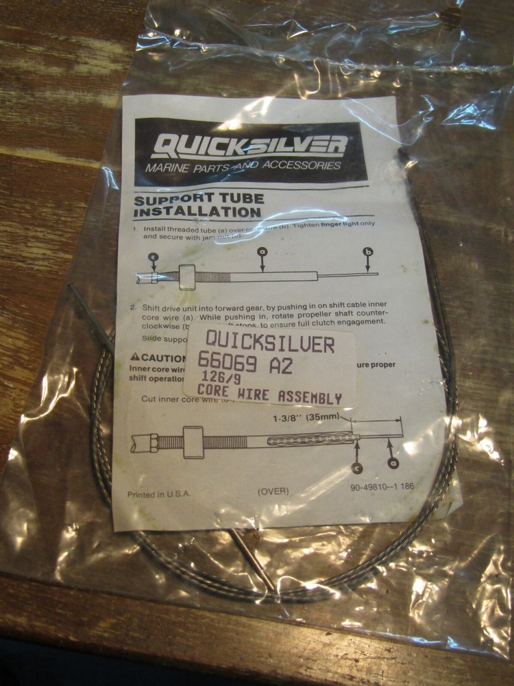 QUICKSILVER 66069A2 CORE WIRE for LOWER SHIFT CABLE FREE SHIPPING
