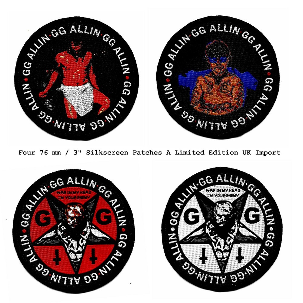 GG Allin Patches 8 Different Patches