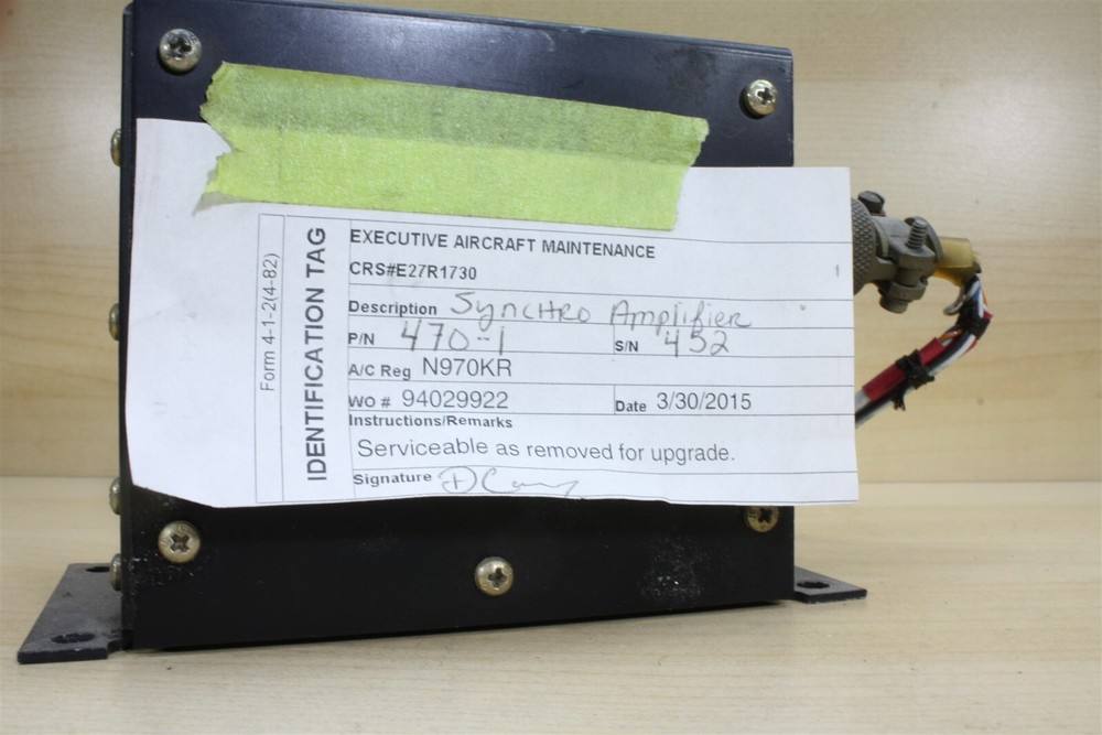 Pacific Electro Dynamics Aircraft Synchro Amplifier 470-1
