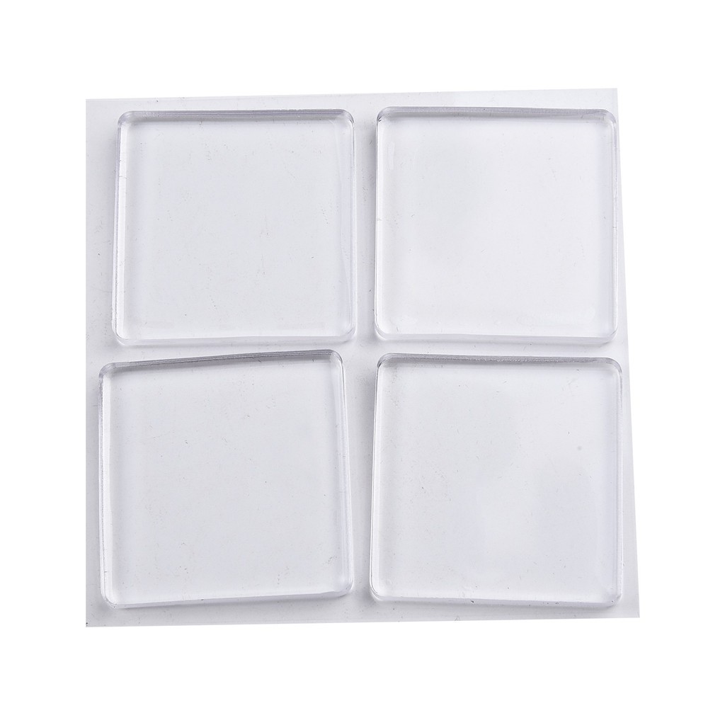 Washing Machine Pad Mat Set Transparent Silicone 4pcs for Shock Absorption