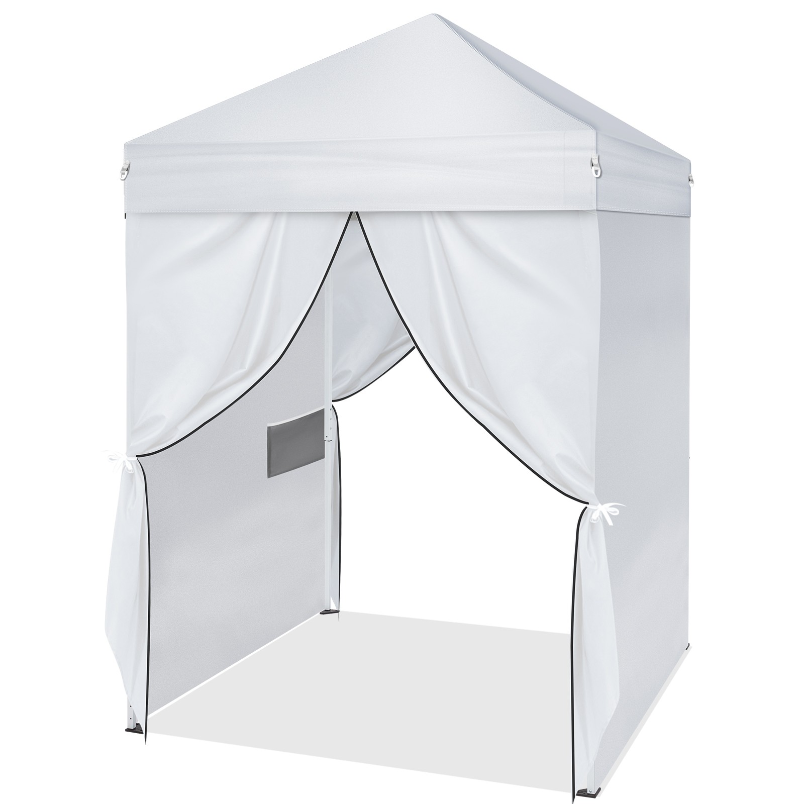5x5ft Pop Up Canopy Tent Outdoor Folding Canopy with Sidewall