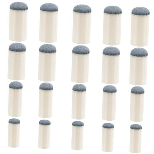 20pcs Slip On Pool Cue Tips, 4 Sizes Pool Queue Stick Tips Replacement Kit,