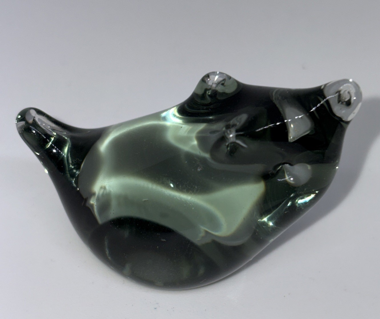 Vintage Nils Landberg Signed Glass Mouse Sweden