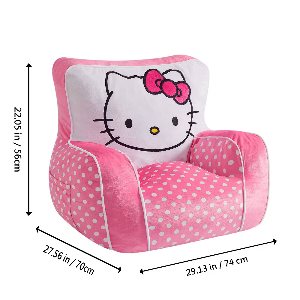 Hello Kitty Kids' Compressed Foam Plush Chair Pink