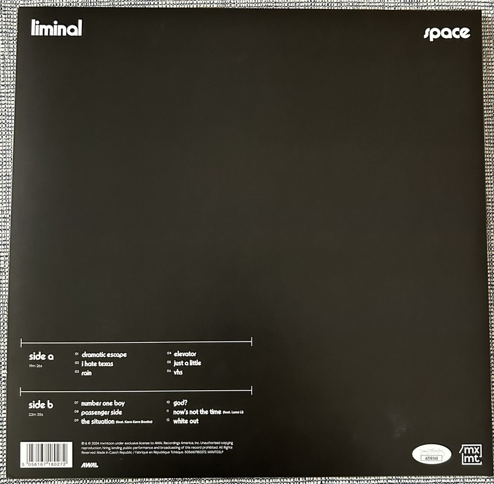 SIGNED MXMTOON LIMINAL SPACE VINYL RECORD - JSA COA