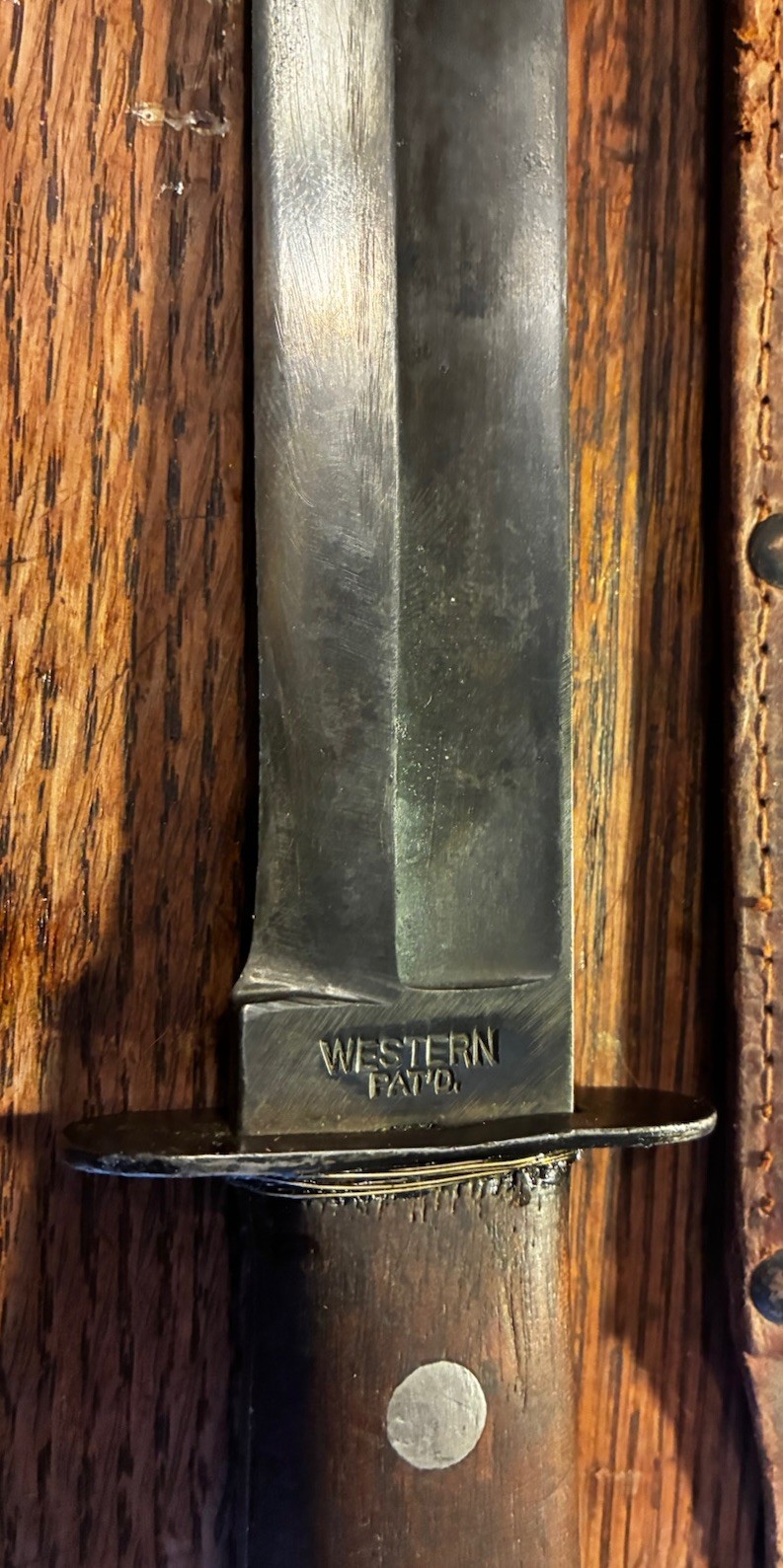 US Army USMC Marine WWII Theater Handle Western G46-8 Fighting Knife, Sheath Vtg