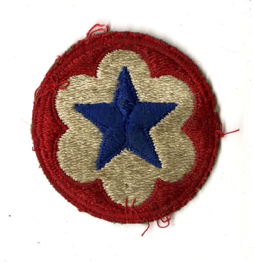 Army Service Forces White Back Patch WWII Vintage