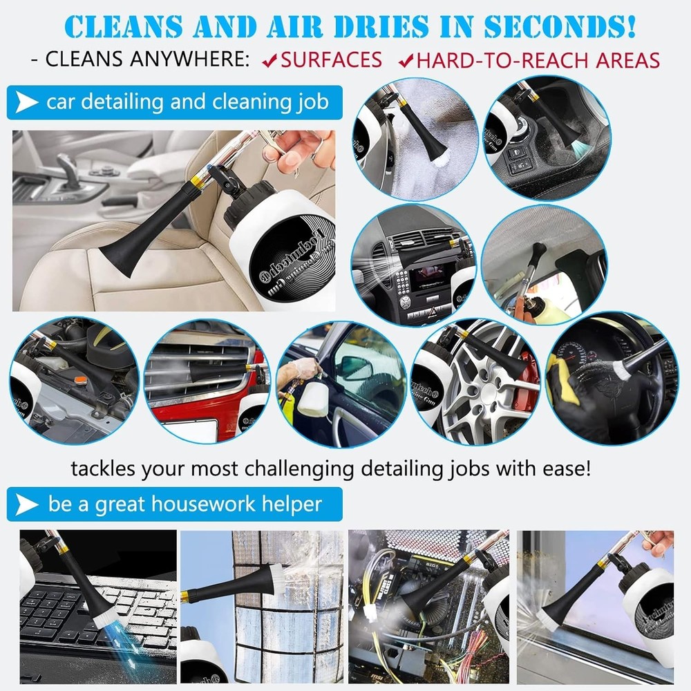 Ultimate Car Detailing Kit: Interior Cleaner Gun & Versatile Home Use Tools