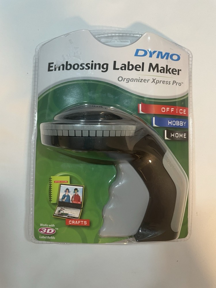 DYMO Embossing Label Maker w/ Three 3/8" 3D Label Tapes | Organizer Xpress Pro