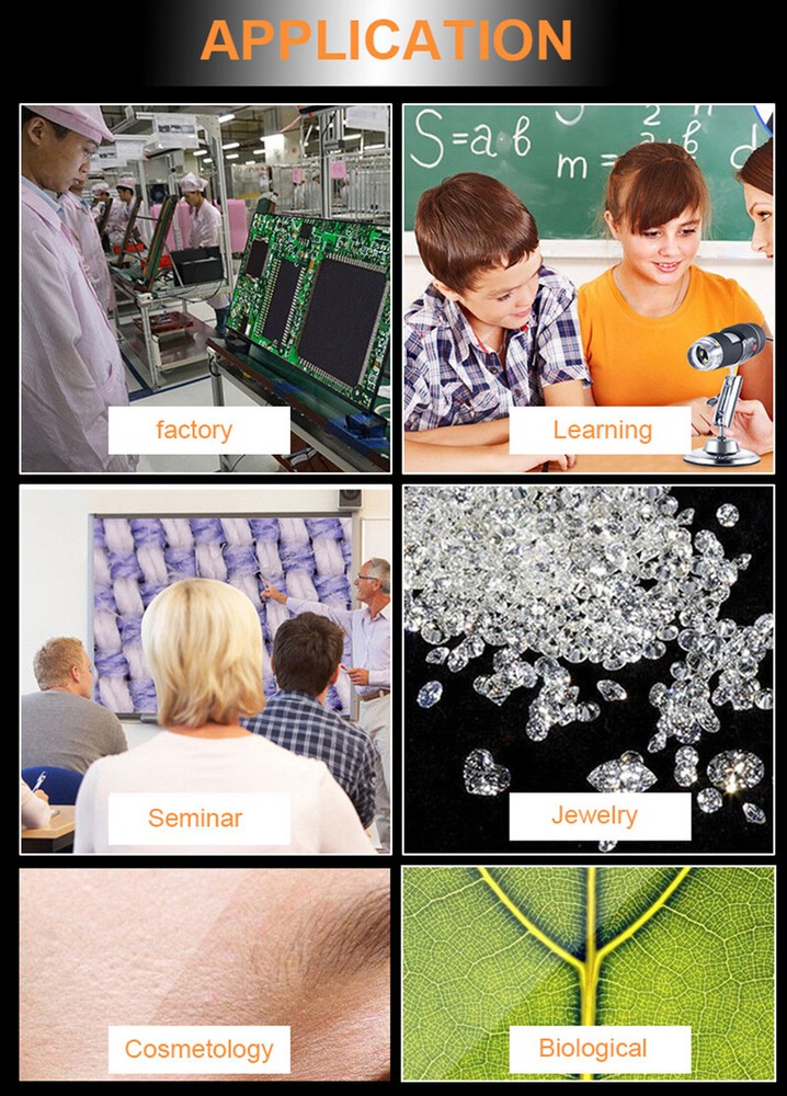 USB-C Digital Monocular Microscope Magnifier iPhone&Android Phone 1600 ZoomIn US