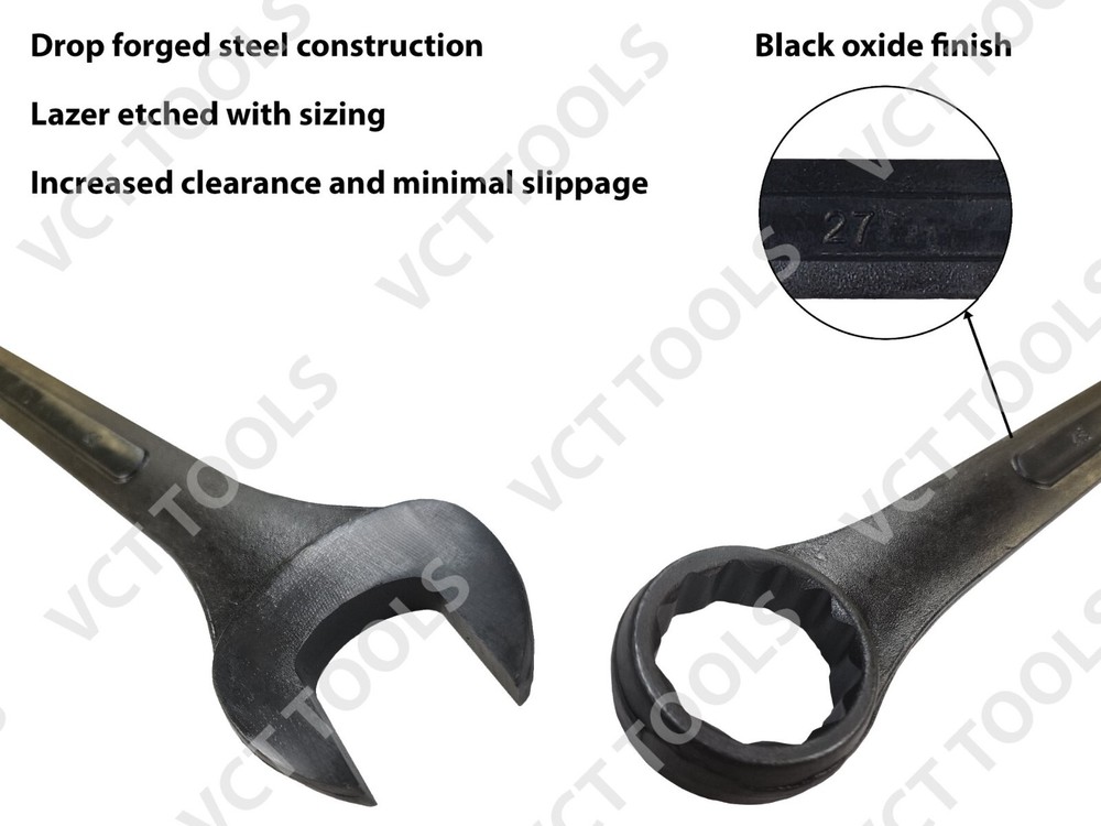 VCT Black Oxide Raised Panel Combo Wrench Sets 16pc Set Metric