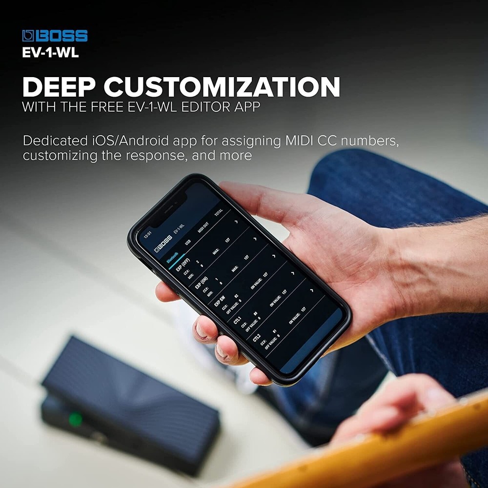 Boss EV-1-WL Wireless MIDI Expression Pedal NEW