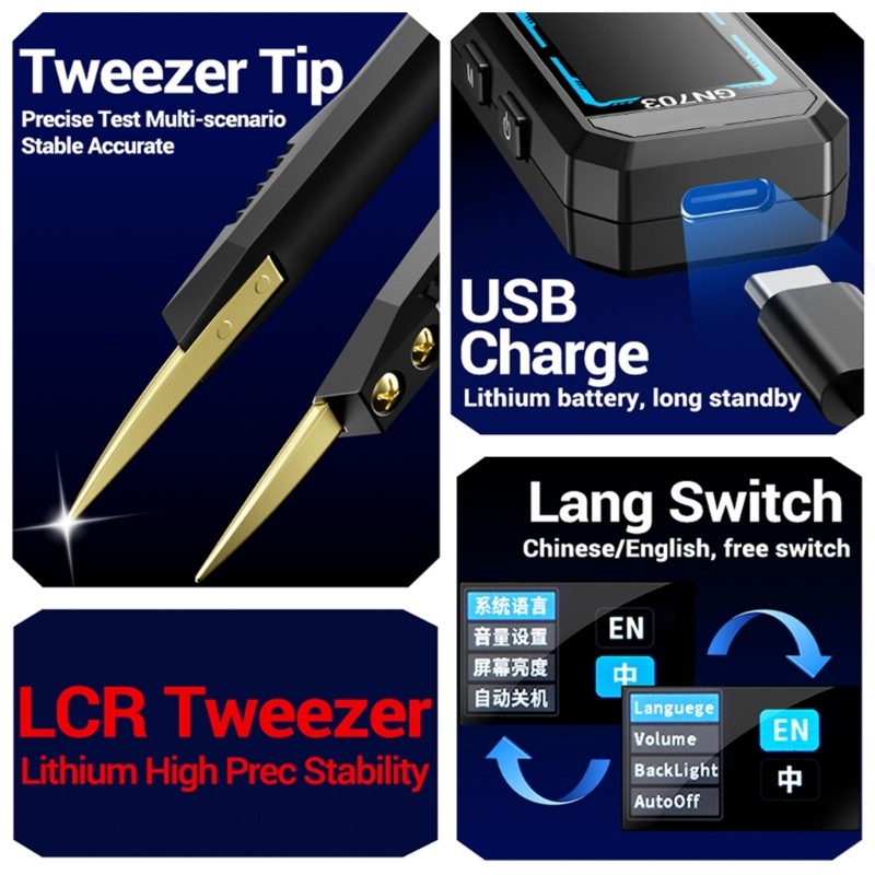 Advanced Tweezer Meter with Multiple Setting & User Friendly Interfaces