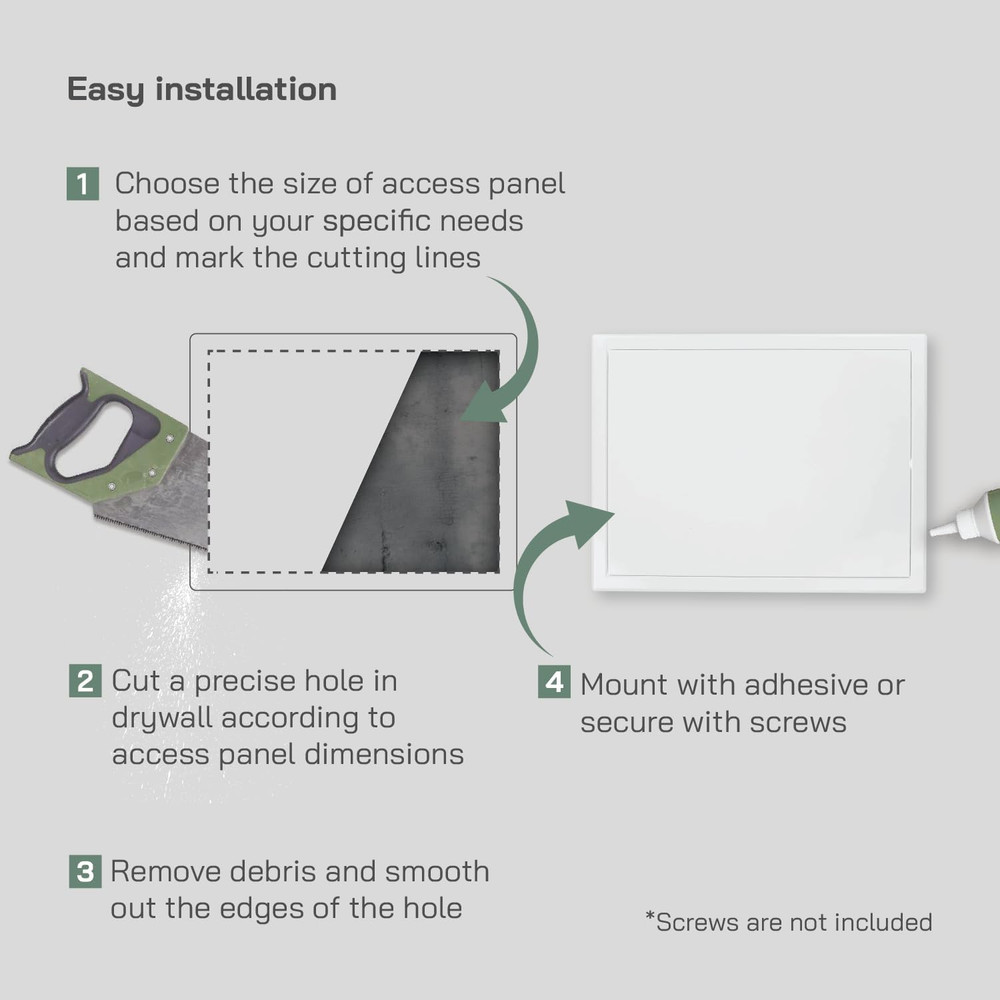 16'' X 12'' Inch White Metal Access Panel - Easy Access Doors - Access Panel for