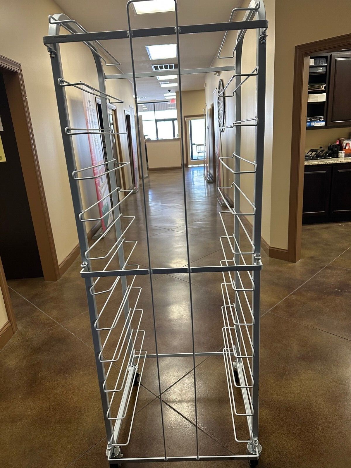 Commercial Flat Wire Bread Rack, 12 tiers, Steel Wire Construction, Full size