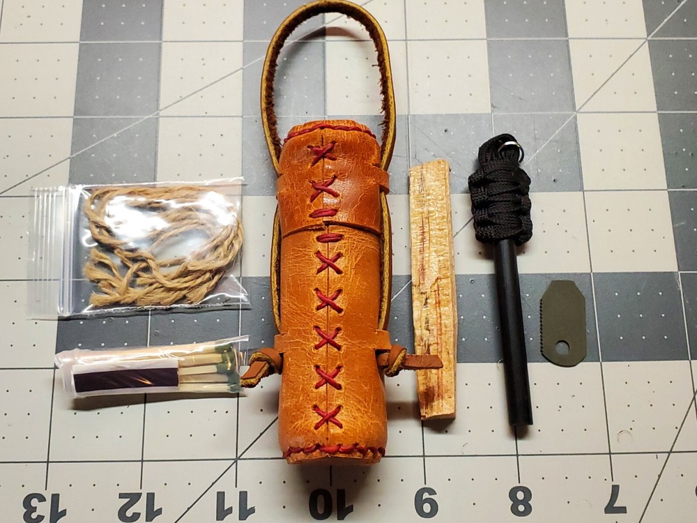 Pocket Fire Kit, Leather Brown