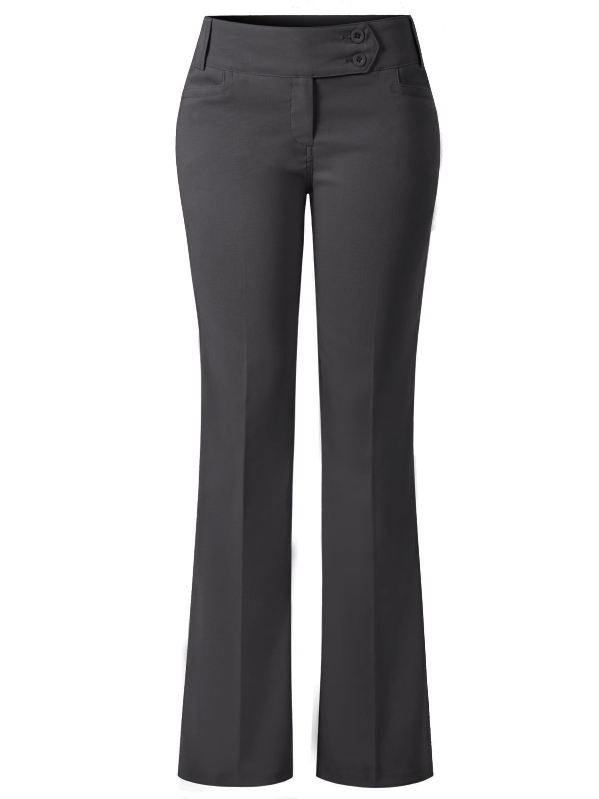 MixMatchy Relaxed Boot-Cut Stretch Office Pants Trousers Slacks