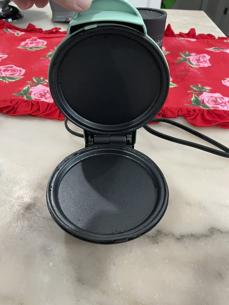 Dash Mini 4" Waffle Maker Non Stick AQUA Color