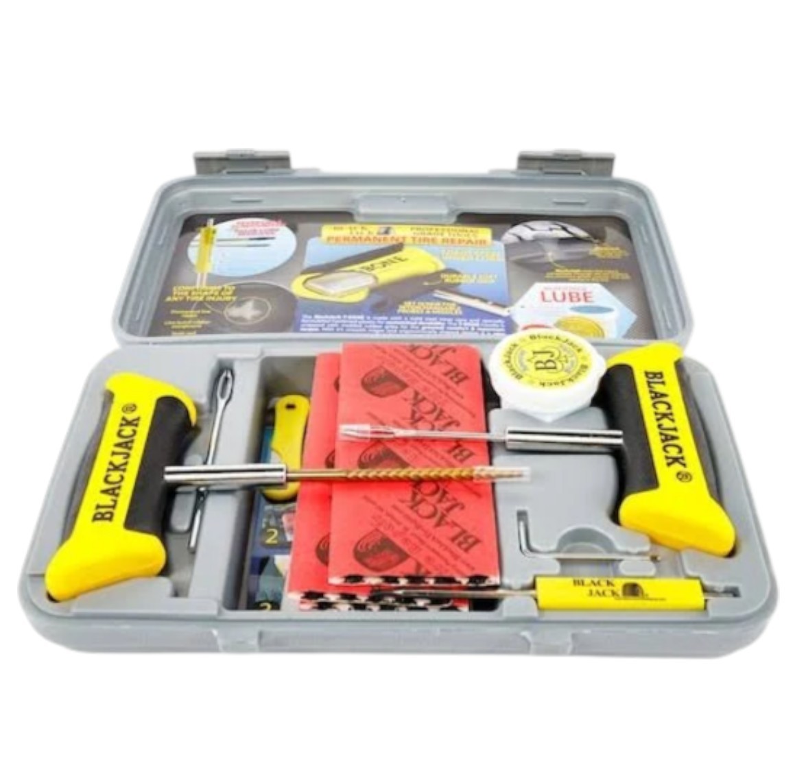 KT335 Truck Tire Repair Kit BlackJack T-Bone Handle Heavy Duty 35 Plug Set