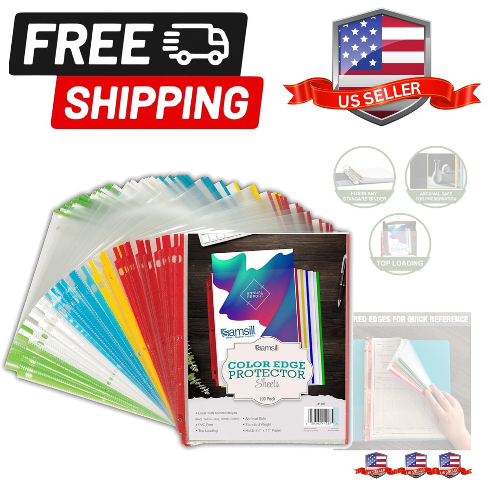 Colored-Edge Sheet Protector Family