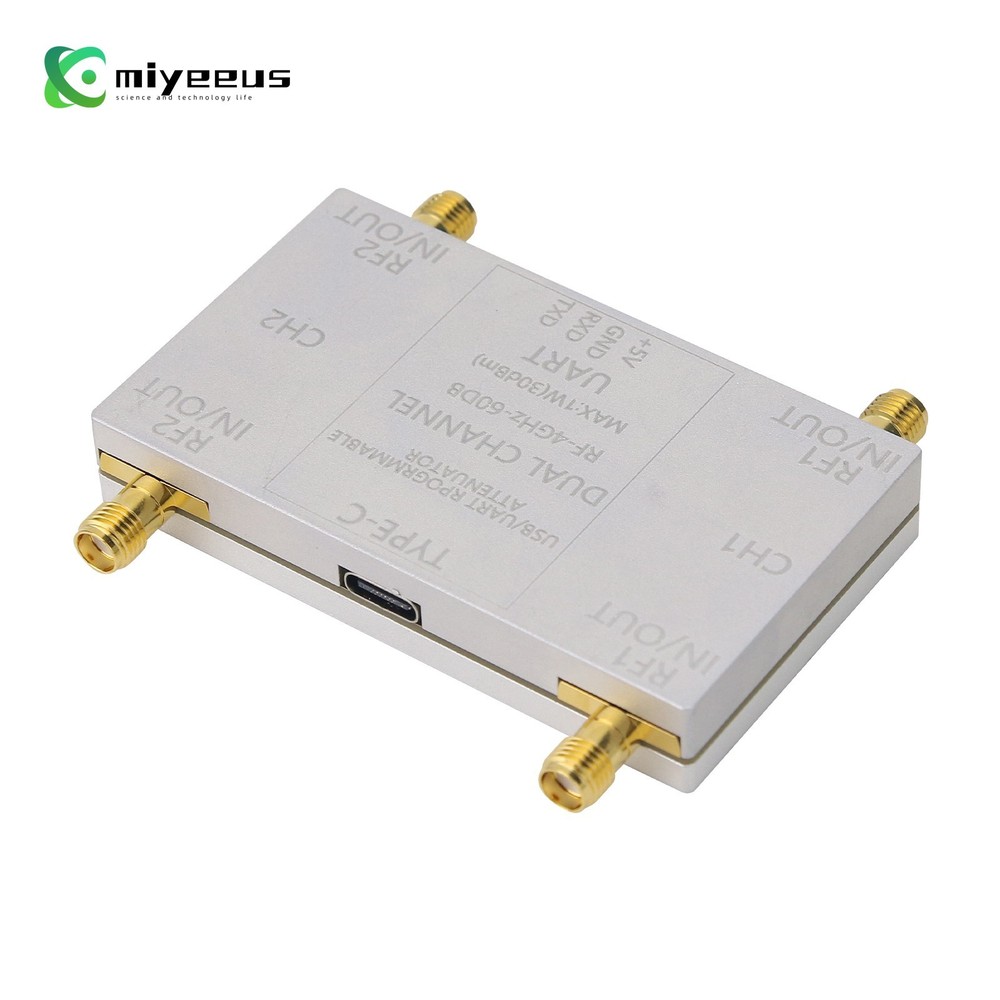 RF-4GHz-60DB Dual Channel Programmable Attenuator RF Attenuator + Type-C Cable