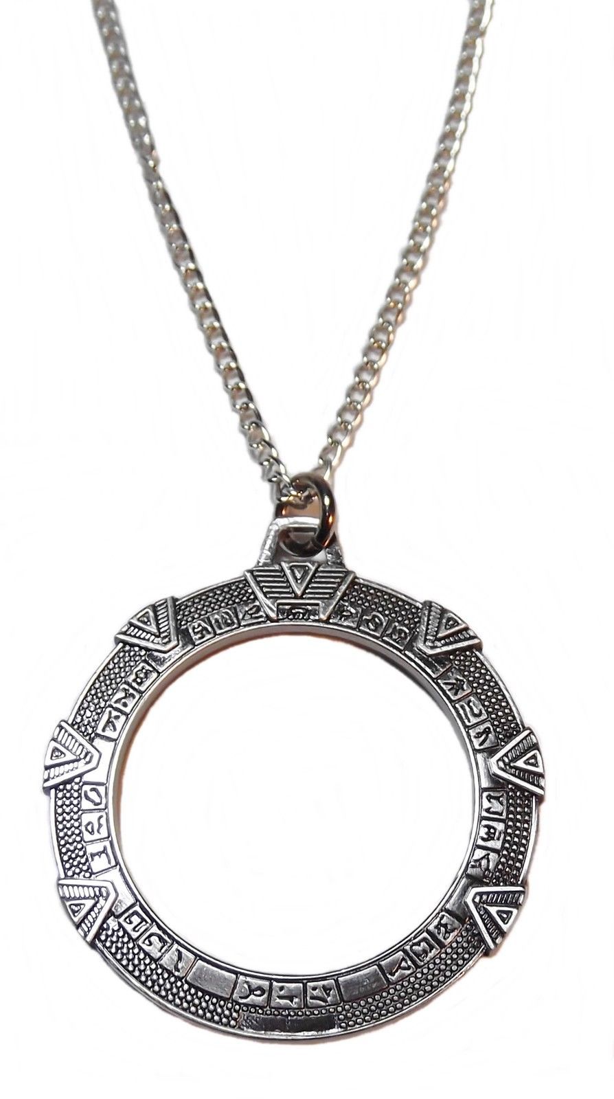 Stargate SG1 TV Series Stargate Antique Silvertoned Metal Necklace